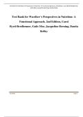 Test Bank For Wardlaw's Perspectives in Nutrition A Functional Approach&comma; 3rd Edition&comma;by Carol Byrd-Bredbenner&comma; Jacqueline Berning&comma; Danita Kelley Chapter 1-18 &vert;&vert;Complete A&plus; Guide