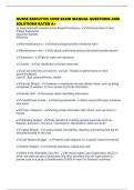 NURSE EXECUTIVE CORE EXAM MANUAL QUESTIONS AND SOLUTIONS RATED A&plus;