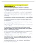 NURSE EXECUTIVE STUDY GUIDE QUESTIONS AND SOLUTIONS RATED A&plus;