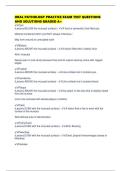 ORAL PATHOLOGY PRACTICE EXAM TEST QUESTIONS AND SOLUTIONS GRADED A&plus;