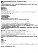 WGU D426 - Data Management Foundations Questions Well Answered