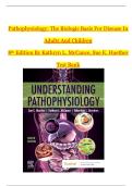 TEST BANK FOR Understanding Pathophysiology&comma; 8th Edition by Sue E&period; Huether&comma; Kathryn L&period; McCance&comma; ISBN&colon;9780323937283 COMPLETE GUIDE ALL CHAPTERS COVERED WITH RATIONALES 100&percnt; VERIFIED A&plus; GRADE ASSURED&excl;&excl;&excl;&excl;&excl;NEW LATEST UPDATE&excl;&excl;&excl;&excl;&excl;