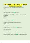 GISP Exam ACTUAL  UPDATED  Questions  and CORRECT Answers 