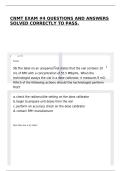 CNMT EXAM &num;4 QUESTIONS AND ANSWERS SOLVED CORRECTLY TO PASS&period;