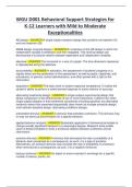 WGU D001 Behavioral Support Strategies for K-12 Learners with Mild to Moderate Exceptionalities