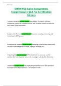 WGU DO99 - Sales Management Exam Questions with Correct Answers