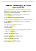 MGMT 301 Exam 2 Questions With Correct Answers 2025-2026