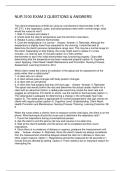NUR 3100 EXAM 2 QUESTIONS & ANSWERS