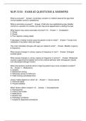NUR 3100 - EXAM -3 QUESTIONS & ANSWERS