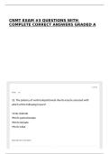 CNMT EXAM &num;3 QUESTIONS WITH COMPLETE CORRECT ANSWERS GRADED A