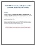 MKT 3300 Final Exam Guide 2026&colon; Questions&comma; Answers & Explanations