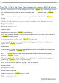 MQM 227 Ch&period; 16 Exam Questions and Answers 100&percnt; Correc