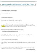 MQM 227 EXAM 3 Questions and Answers 100&percnt; Correct 