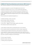 MQM 227 Final Exam Questions and Answers 100&percnt; Correct