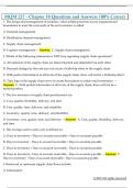 MQM 227 - Chapter 10 Questions and Answers 100&percnt; Correct
