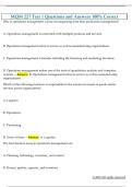 MQM 227 Test 1 Questions and Answers 100&percnt; Correct 