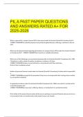 PIL A PAST PAPER QUESTIONS AND ANSWERS RATED A&plus; FOR 2025-2026