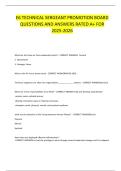 E6 TECHNICAL SERGEANT PROMOTION BOARD QUESTIONS AND ANSWERS RATED A&plus; FOR 2025-2026
