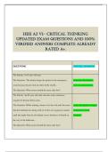 HESI A2 V1- Critical Thinking  UPDATED EXAM QUESTIONS AND 100&percnt;  VERIFIED ANSWERS COMPLETE ALREADY RATED A&plus;&period; 