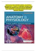 TEST BANK FOR UNDERSTANDING ANATOMY &  PHYSIOLOGY: A VISUAL, AUDITORY, INTERACTIVE  APPROACH (4TH ED.) BY GALE SLOAN THOMPSON  |ALL CHAPTERS | ANSWERS WITH RATIONALES  NEWEST VERSION
