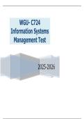 WGU- C724 Information Systems Management Test