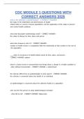 CDC MODULE 1 QUESTIONS WITH CORRECT ANSWERS 2025
