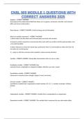 CNSL 503 MODULE 1 QUESTIONS WITH CORRECT ANSWERS 2025