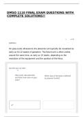 DMSO 1110 FINAL EXAM QUESTIONS WITH COMPLETE SOLUTIONS&excl;&excl;