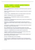 CUPID ADMIN CAR400 QUESTIONS & CORRECT SOLUTIONS