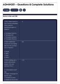 ADMIN201 &ndash; Questions & Complete Solutions