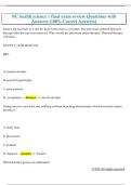NC health science 1 final exam review Questions with  Answers &lpar;100&percnt; Correct Answers&rpar;