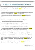 NCMA CPCM Questions with Answers &lpar;100&percnt; Correct  Answers&rpar;