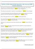 NCMA CCMA Study Guide Questions with Answers &lpar;100&percnt;  Correct Answers