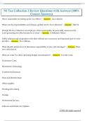 NJ Tax Collection 3 Review Questions with Answers &lpar;100&percnt;  Correct Answers&rpar;