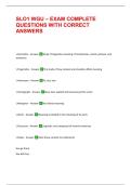 SLO1 WGU &ndash; EXAM COMPLETE QUESTIONS WITH CORRECT ANSWERS