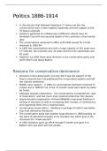 Politics 1886-1914