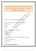 NURS 3105 EXAM 2 QUESTIONS WITH 100&percnt; CORRECT ANSWERS &vert; LATEST VERSION 2025&sol;2026&period;
