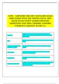 CDM  Exam STUDY GUIDE&sol;&sol;UPDATED QUESTIONS AND 100&percnt; VERIFIED ANSWERS COMPLETE ALREADY RATED A&plus;&period; 