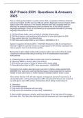 SLP Praxis 5331  Questions & Answers 2025