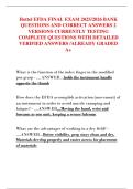 Hottel EFDA FINAL EXAM 2025&sol;2026 BANK  QUESTIONS AND CORRECT ANSWERS 2  VERSIONS CURRENTLY TESTING  COMPLETE QUESTIONS WITH DETAILED  VERIFIED ANSWERS &sol;ALREADY GRADED  A&plus; 