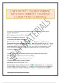 OAE CONTENT EXAM QUESTIONS WITH 100&percnt; CORRECT ANSWERS &vert; LATEST VERSION 2025&sol;2026&period;