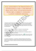 OAE ASSESSMENT OF PROFESSIONAL KNOWLEDGE&colon; EARLY CHILDHOOD PRACTICE TEST&period; EXAM QUESTIONS WITH 100&percnt; CORRECT ANSWERS &vert; LATEST VERSION 2025&sol;2026&period;