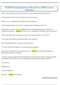 NUR304 Exam Questions with Answers &lpar;100&percnt; Correct  Answers&rpar; 