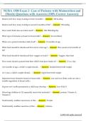 NURA 1500 Exam 2- Care of Patients with Malnutrition and  Obesity Questions with Answers &lpar;100&percnt; Correct Answers&rpar; 