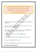 PA DOH BVR TEST STUDY GUIDE EXAM QUESTIONS WITH 100&percnt; CORRECT ANSWERS &vert; LATEST VERSION 2025&sol;2026&period;