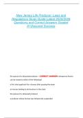 New Jersey Life Producer&colon; Laws and  Regulations Study Guide Latest 2025&sol;2026  Questions and Correct Answers Graded  A&plus;&vert;Assured Success 