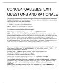 Conceptualiz ed HESI Exit Questions & Rationale &ndash; Complete Practice Bank with Answers