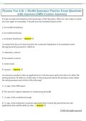 Pearson Vue Life &plus; Health Insurance Practice Exam Questions  with Answers &lpar;100&percnt; Correct Answers&rpar;