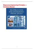 Bioprocess Engineering Principles &mdash; Solutions Manual &lpar;All 14 Chapters&rpar; With Latest Edition