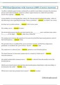 PNS final Questions with Answers &lpar;100&percnt; Correct Answers&rpar; 